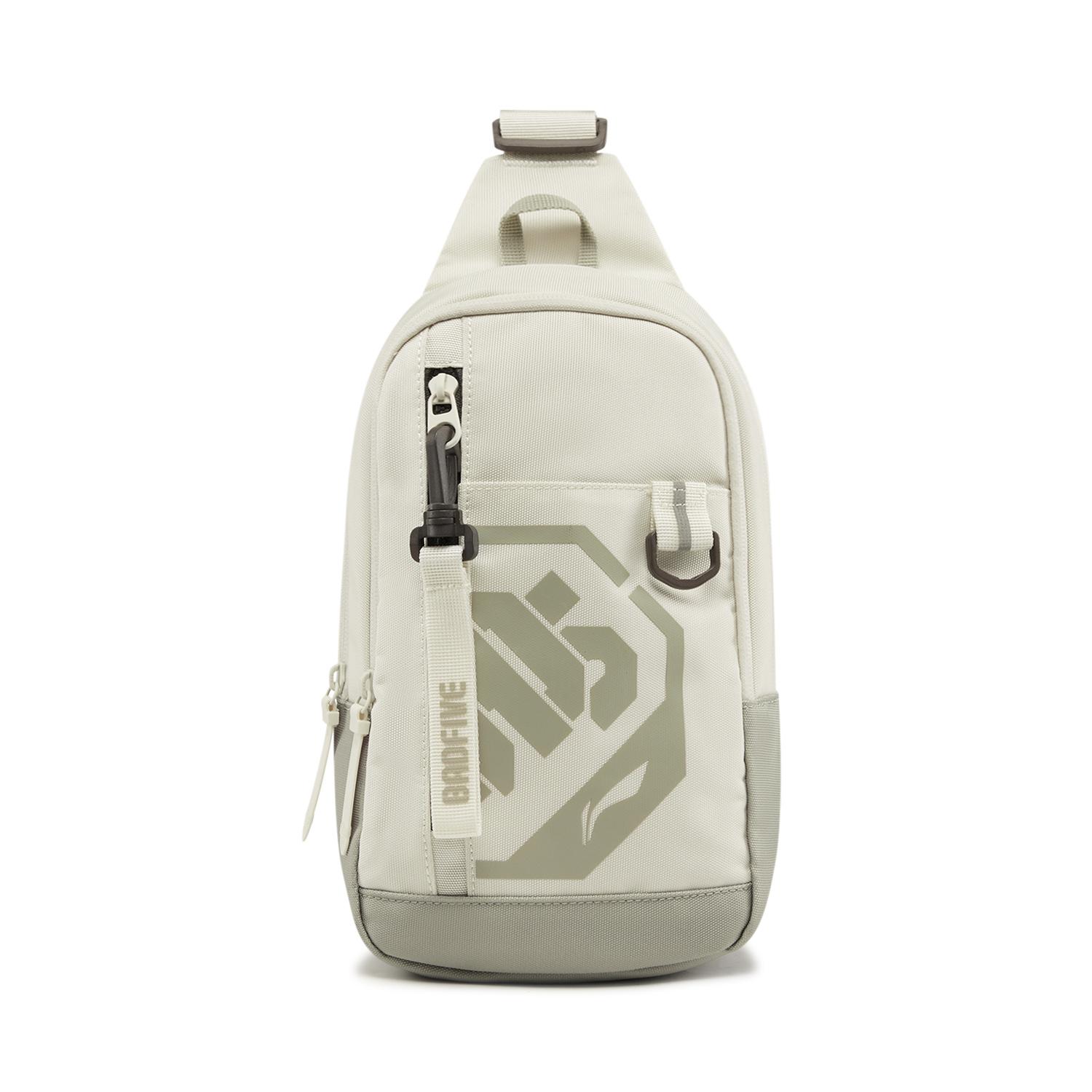 Li Ning BADFIVE Polyester Sling Bag Unisex Clam Pink & Gray & Celadon ABDW019-3 One Size
