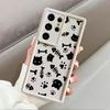 Case for Samsung Galaxy S26 Ultra S21 S25 Edge S20FE S22 S24Ultra S25 S24 Plus S23 FE Phone Cover Cartoon Line Cat