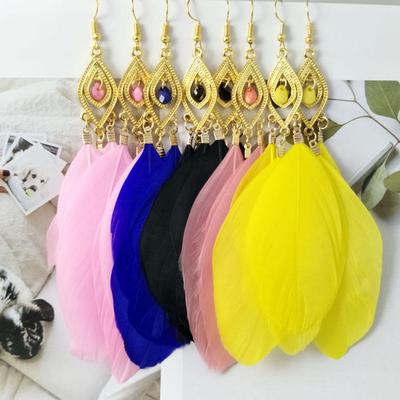 European & American Ethnic Feather Earrings - Random Accessories Collection