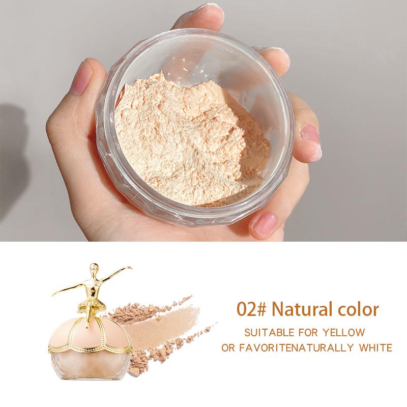 Ballerina Creative Loose Powder Transfer-resistant Long Lasting Matte Invisible Pores Natural Whitening Makeup Gift