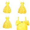 Beauty And The Beast Belle Princess Dress For Girls With Cartoon Pattern And Soft Cotton Fabric For Holiday Celebrations