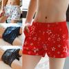 Soutong Men Underpants Printed Breathable Underwear Loose Elastic Waist Boxer Briefs for Daily Wear