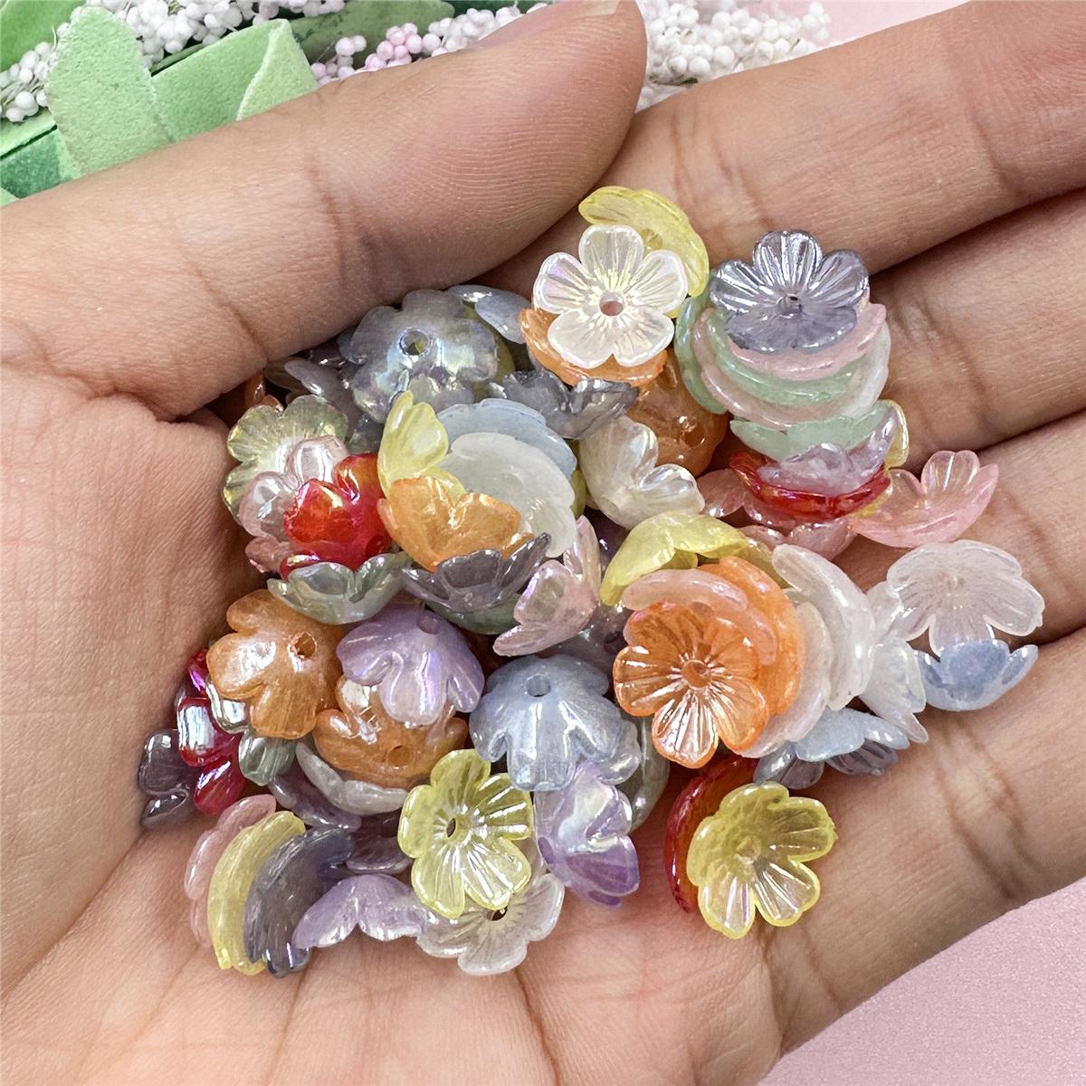 

300 шт. свободные бусины, модные, сделай сам, маленький цветок ромашки, 10,5 мм, акриловый кулон для изготовления ювелирных изделий разноцветный