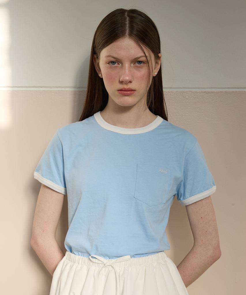 Tudument Pocket Ringer T-Shirt Light Blue