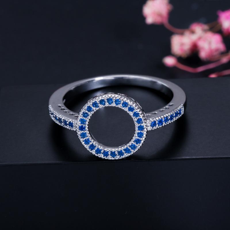 

J0098 Микро-сет Кольцо с цирконом, Простое Персонализированное Кольцо Ручные Украшения 9