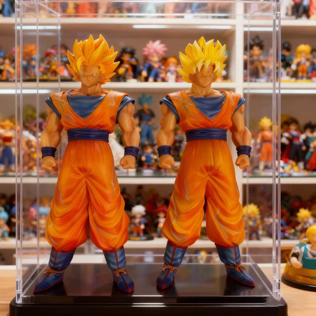 JT Statue Dragon Ball Z SSj1 Ssj2 Goku Figure Son Goku Super Saiyan Action Figures 30cm/11.81inch Collection Model Toys Gifts