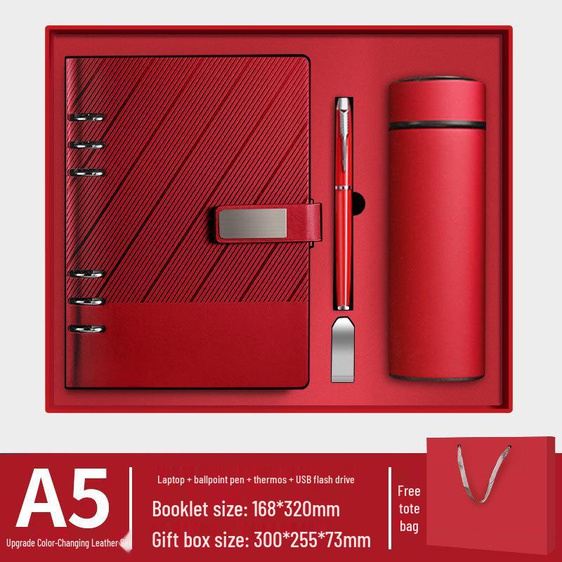Custom A5 Ring Binder Notebook Gift Set with Logo - Holiday Souvenir Box