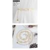 Dress waist chain - women's metal leaf hook chain - minimalist decorative skinny belt