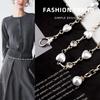 Waist Chain Women's Decorative Pearl Rhinestone Inlaid Fashionable Versatile Dress Body Chain Women