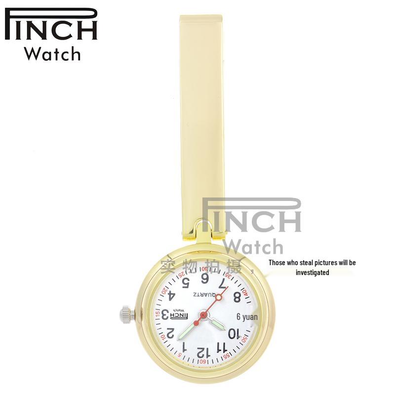 Engraved Women's Nurse Pendant Brooch Watch for Medical Use