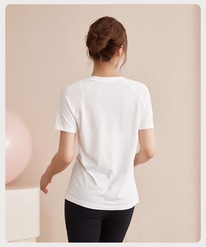 Women's Plus Size Slimming Quick-Dry Yoga T-Shirt - Short Sleeve Sports Top for Running & Gym
