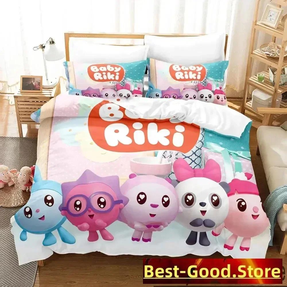 3D Print Cartoon BabyRiki Bedding Set Boys Girls Twin Queen King Size Duvet Cover Pillowcase Bed Boys Adult Home Textileextile