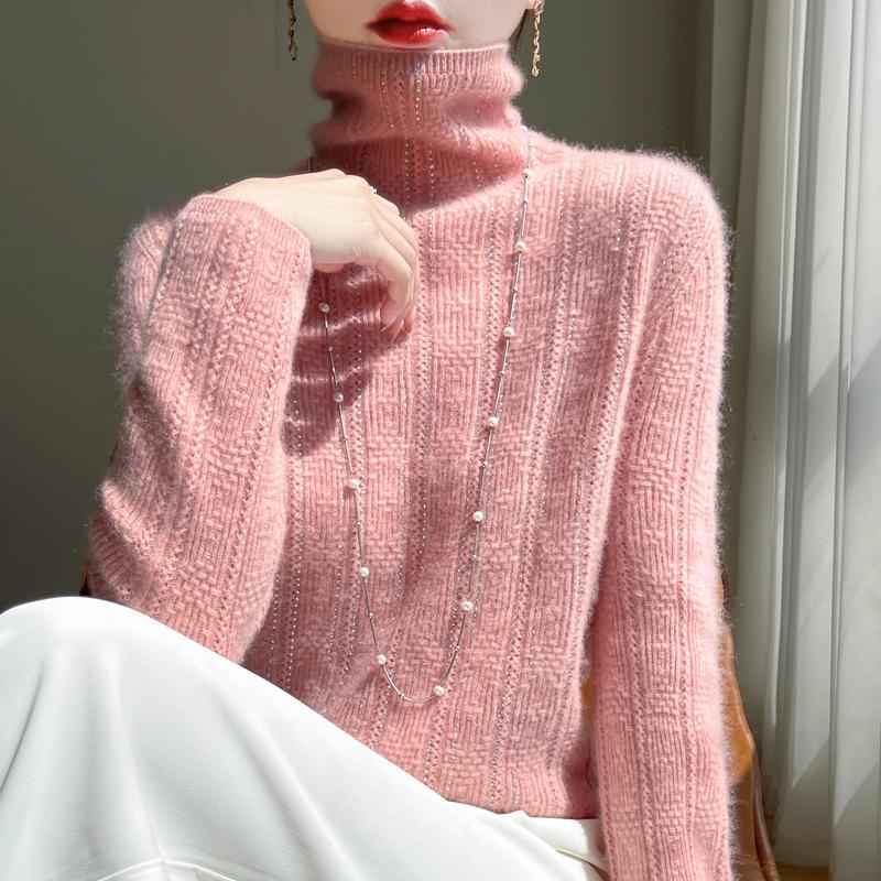 Kashmirgenser for kvinner Qinghe kashmir 30% kashmir 70% ull høst og vinter genser varm og moteriktig