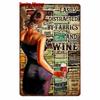 Vintage Turquoise Cat Metal Poster, I Drink Wine Wall Tin Sign, Retro Frogs, Wine Plate for Elf Bar, Pub and Garden Decor, WY52