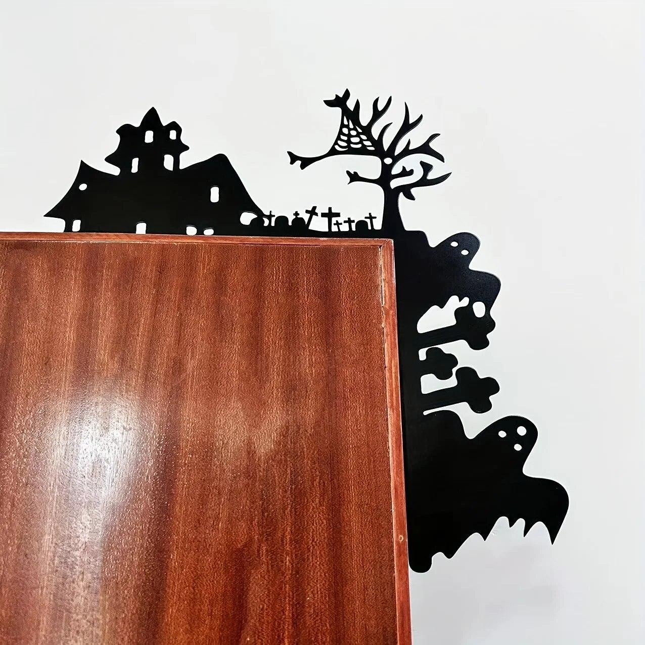 

1 шт., подвесной дверной уголок для Хэллоуина, декоративное искусство, угловая дверная рама, праздничные декоративные украшения в стиле ужасов