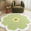 Flower Shaped Living Room Sofa Carpet Girl Bedroom Bedside Anti Slip Foot Mat Computer Desk Swivel Chair Floor Mat
