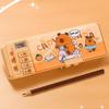 Multifunctional Password Lock Stationery Box Large Capacity Double Layer Pen Box  Girls