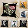 Funny Cool Skull Motorcycle Pattern 1 Pillow Case Linen Cushion Covers For Decorative Sofa Home Pillows Case Car Chair