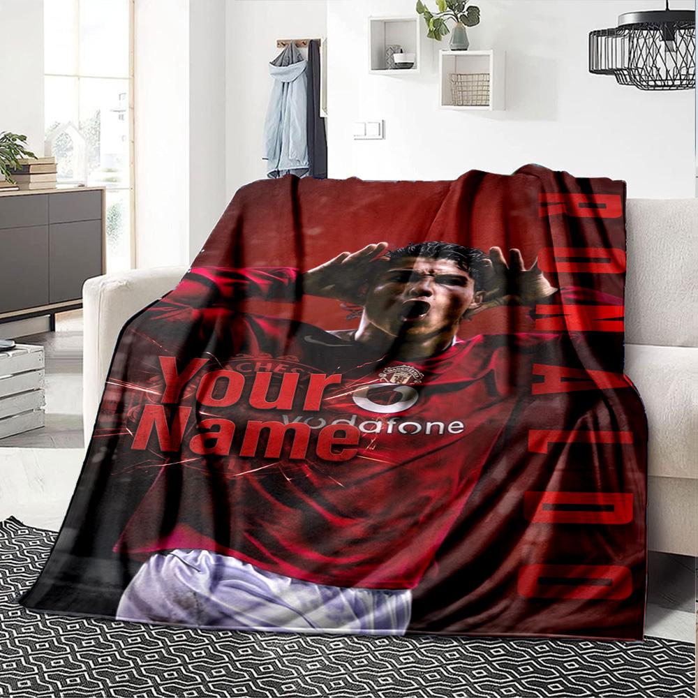Cristiano Ronaldo (157) Customize Your Name Blanket Throw Customizable Blanket Comfortable Suitable for Bedding Home Decor Chair Couch All-Season Use