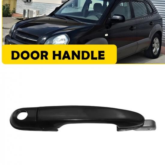 Front Driver Side Smooth Black Exterior Door Handle for 2005-2009 Hyundai Tucson