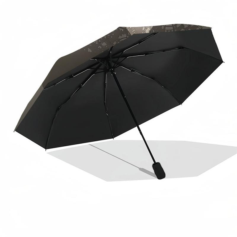 1pc Charlie Chaplin Automatic Folding Umbrella, Portable Collapsible Design, Casual Outdoor Accessory L1127072