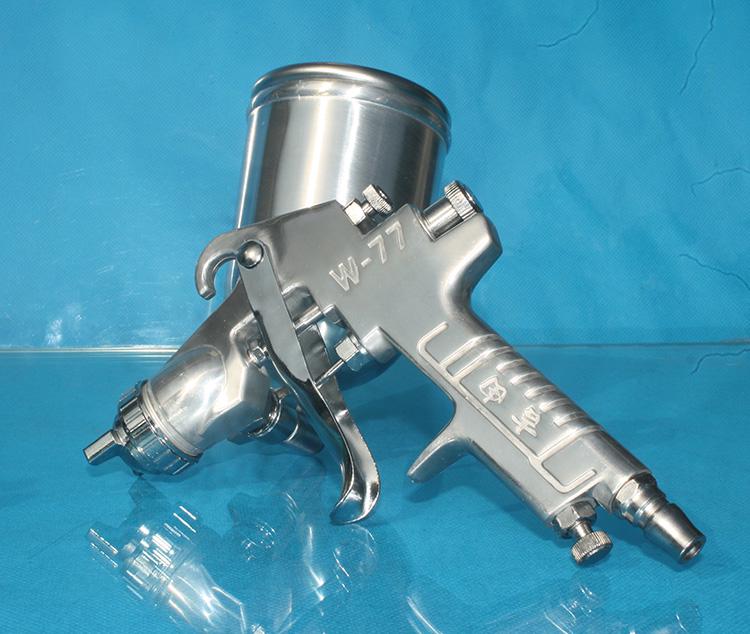 Jiyou W77 High Atomization Spray Gun for Car and Latex Paint, Large Caliber, Top and Bottom Cup Pneumatic Application