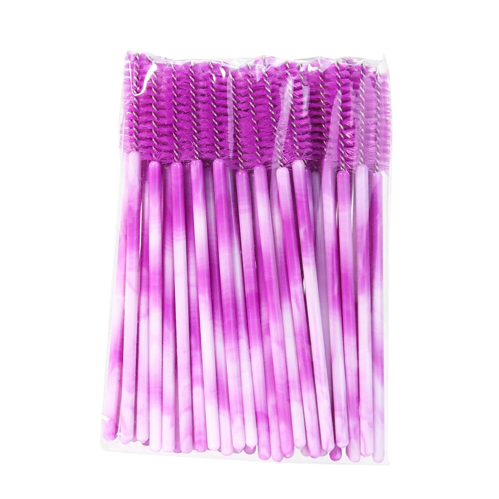 ANNAFRIS 1Pack 50Pcs Disposable Eyelash Brush Soft Head Crystal Eyebrow Brush Lash Extension Brush Mascara Wand Makeup Tool