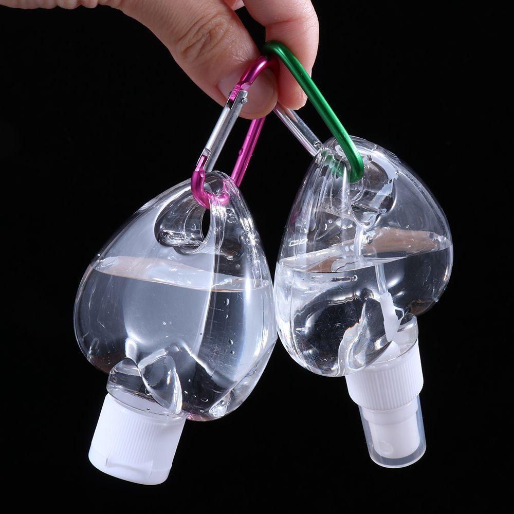 Refillable Travel Alcohol Empty Container Bottle With Metal Hook Leaf Heart Spray Bottle Lotion Jar