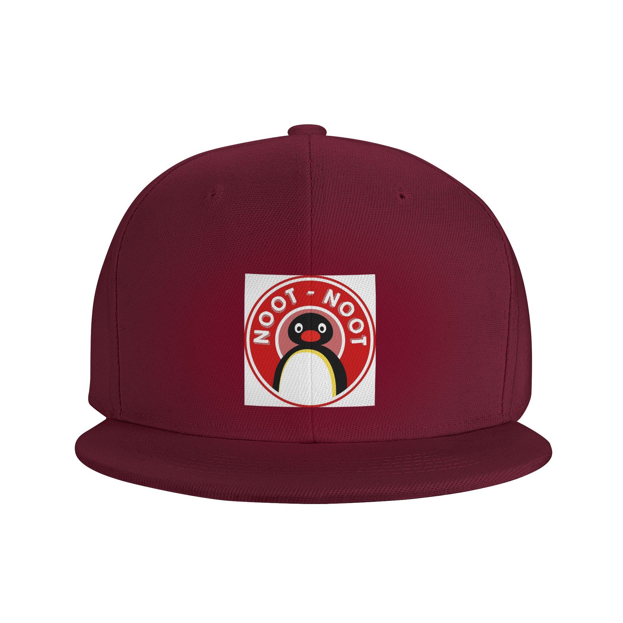 

Pingu Noot Noot Pingu the pengouin Red Baseball Caps Snapback Fashion Baseball Hats Casual Casquette Outdoor for Unisex One Size