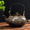 Jian Zhan Tianmu Glaze Ceramic Teapot, Large-Capacity Single-Handle Gongfu Tea Brewer
