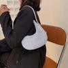 Korean Style Cloth Shoulder Bag Solid Color Felt Handbag Versatile Underarm Bag  Girls