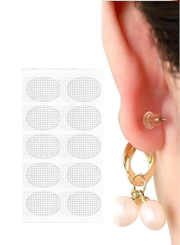 Invisible Ear Lobe Support for Earrings Earlobe Tapes and Stickers Earring Supporter for Heavy Earrings Support Patches Girls & Women (Pack of 30)