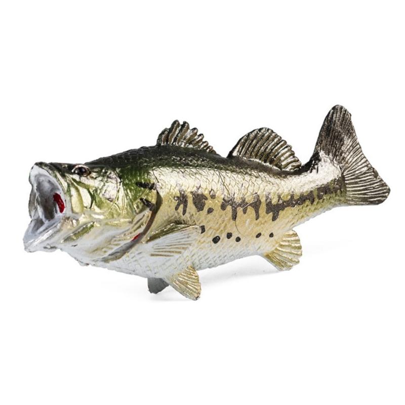 Simulated Plastic Fish Models Realistic Bass Fake Fish for Home Decoration and Science Exhibits