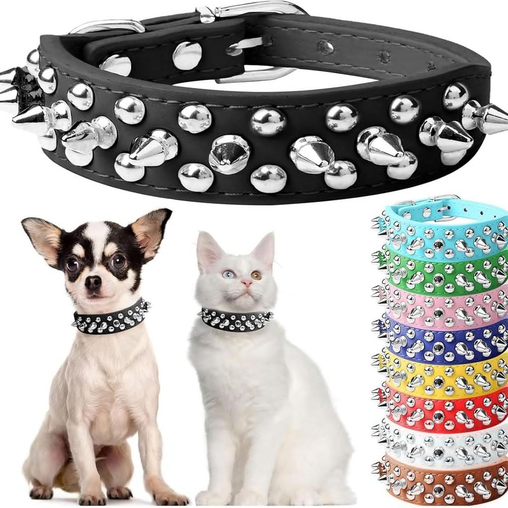 Pet Collar Anti-Bite Rivet Dog Collar Medium Large Dog Dog Dog Neck Punk Style Cat Dog Collar
