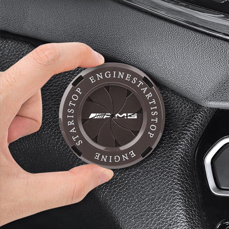 TFHM4 Car Keyless Start Cover Stickers Ignition Button Decorative Ring For Mercedes Benz AMG W223 W213 W206 W464 W247 W167 W166 W222