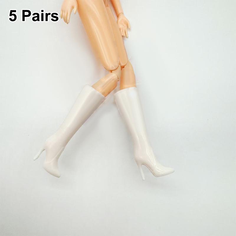 Pointed High Heels for Dolls 5 Pairs Toy Boots Princess Dress Up and Playhouse Fun