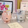 Kawaii Cartoon Monster Pen Holder Large Capacity Desk Organizer Cute Stationery Storage Box for Student Office School Supplies