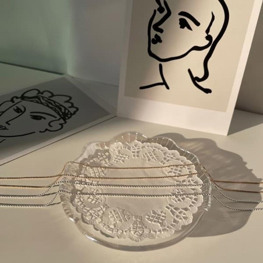 Women's Beaded Mask Chain Layered Necklace