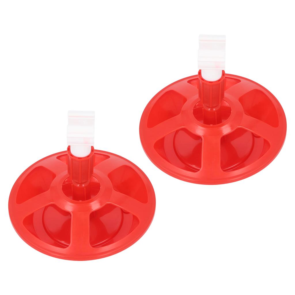 2 Set Automatic Chicken Waterer Multiple Compartments PP G3/4 Poultry Drinking Bowl for Chicks Ducks Geese Farm Supplies