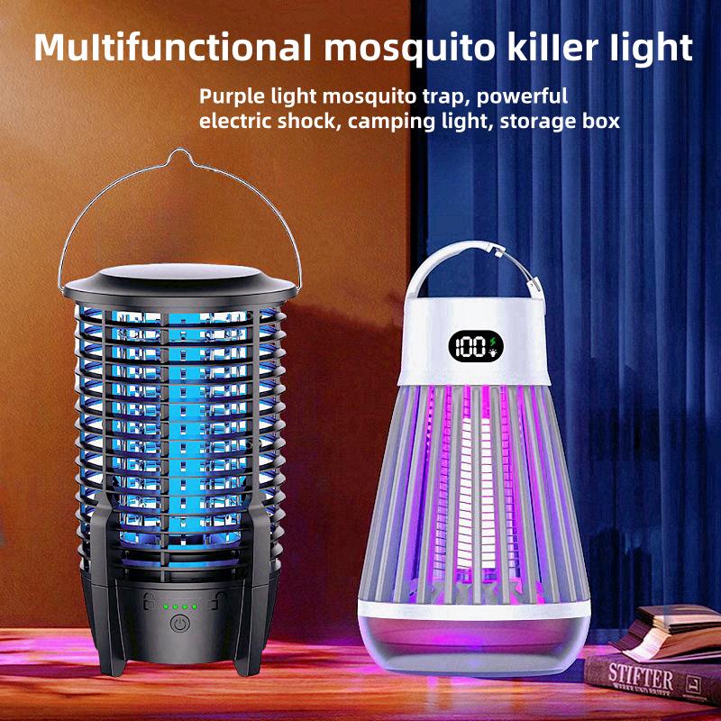 Lampe anti-moustiques silencieuse à double fonction 2024 pour le camping intérieur et extérieur