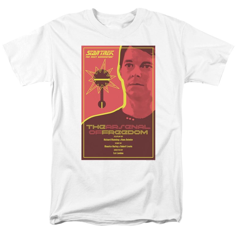 Star Trek - Tng Season 1 Episode 21 - Adult Unisex Short Sleeve T-Shirt - White 4XL