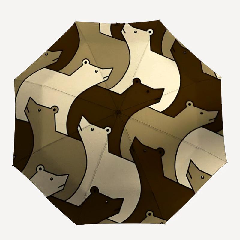 1pc Polar Bears Automatic Open/Close Umbrella - Compact Travel Umbrella, Gift for Birthdayyy251208196