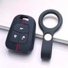 Silicone Key Fob Cover with Keychain for Chevrolet Cruze Aveo Orlando Captiva Spark for Opel Astra J Insignia Corsa D/E Antara Zafira Mokka, 3-button