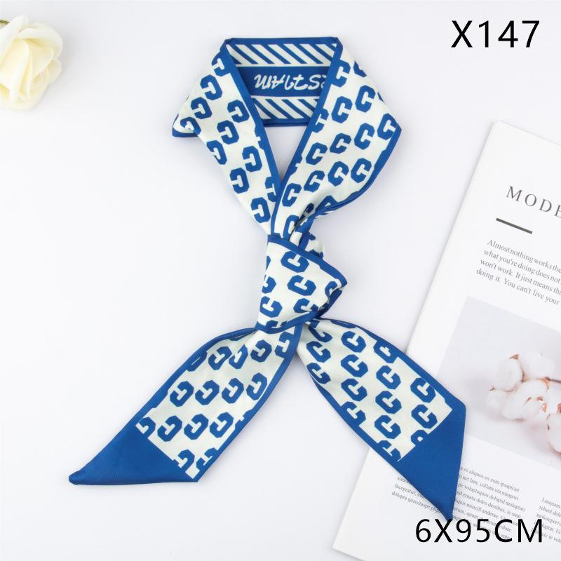 Versatile Vintage Silk Scarf: Hair Tie, Headband, Bag Accessory