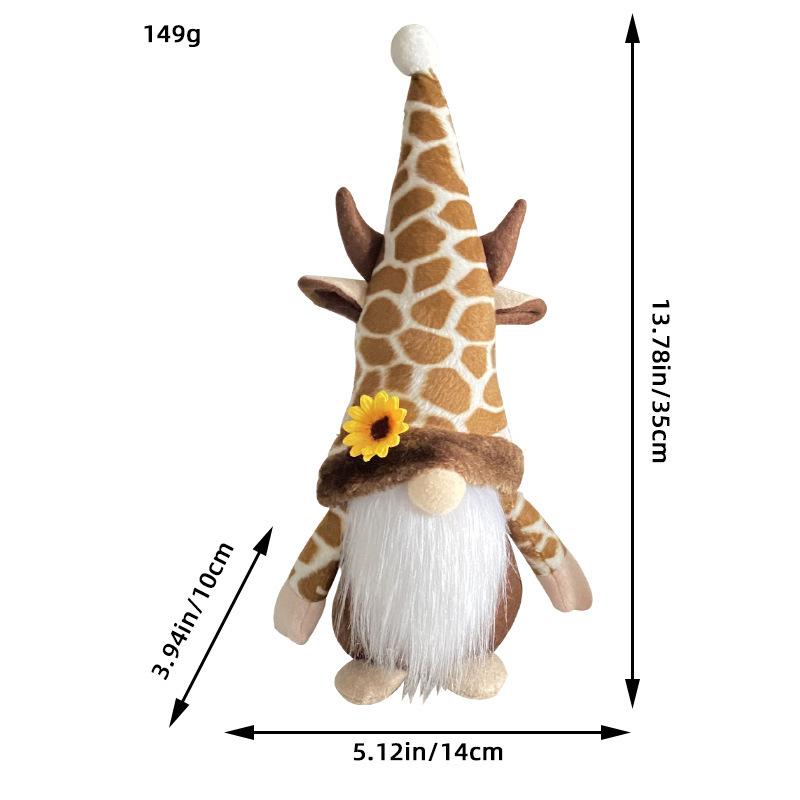 Zhongran Cow Doll Ornament Sunflower Rudolph Faceless Doll Couple Decorative Doll Props
