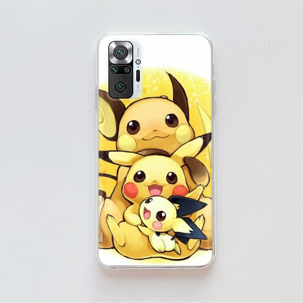 Transparent Case for Samsung A04 A14 A23 A34 A54 M23 M33 M52 M53 Realme Narzo 50 50I 50a Prime C35 C55 C30S 10 9 Pro K-90 Lovely Pikachu