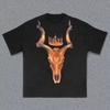 GLYDE 2000s Vintage Casual Print Y2k Short Sleeve O-Neck Streetwear Harajuku Gothic Tee Crop Top Women's Men Clothes