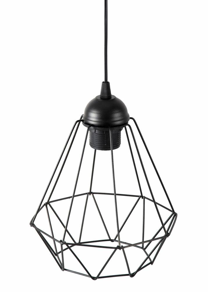 Lampka Nocna Stołowa Diament Czarna