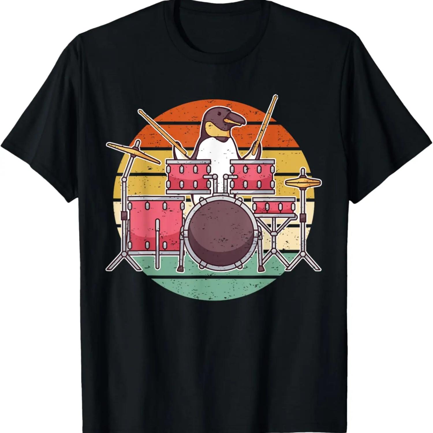 

Drummer Drumming Drums Percussion I Drum Kit Penguin T-Shirt XXXXXL чорний