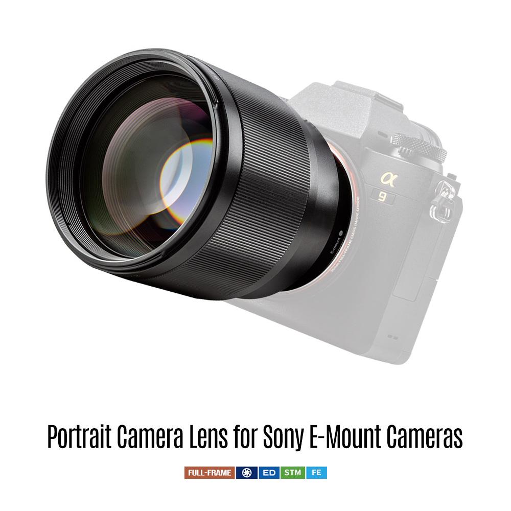 AF 85 1.8 II Professionelles Vollformat Sony E-Mount Kamera Festbrennweitenobjektiv mit Gegenlichtblende Metall Elektronische Kontakte Brennweite